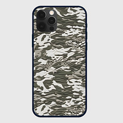Чехол для iPhone 12 Pro Фактурный камуфляж, цвет: 3D-черный