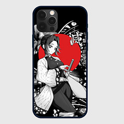 Чехол для iPhone 12 Pro Шинобу Кочо бабочка - убийца демонов, цвет: 3D-черный