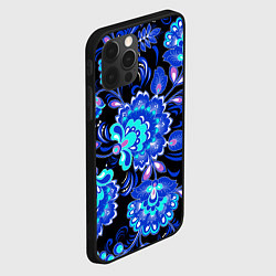 Чехол для iPhone 12 Pro Хохлома негатив, цвет: 3D-черный — фото 2