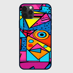Чехол для iPhone 12 Pro Кислая геометрия, цвет: 3D-черный