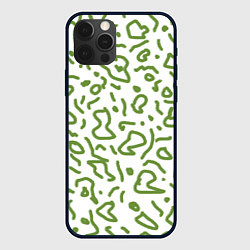 Чехол для iPhone 12 Pro Закорючки, цвет: 3D-черный