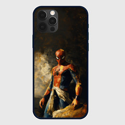 Чехол для iPhone 12 Pro Spider man poster, цвет: 3D-черный