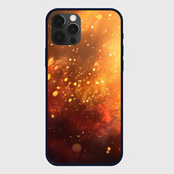 Чехол для iPhone 12 Pro Золотая блестящая текстура, цвет: 3D-черный
