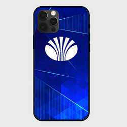 Чехол для iPhone 12 Pro Daewoo blue poly, цвет: 3D-черный