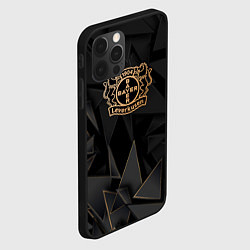 Чехол для iPhone 12 Pro Bayer 04 golden poly, цвет: 3D-черный — фото 2
