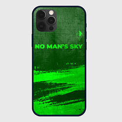 Чехол для iPhone 12 Pro No Mans Sky - green gradient посередине, цвет: 3D-черный