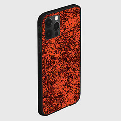 Чехол для iPhone 12 Pro Тёмный коралловый текстура, цвет: 3D-черный — фото 2