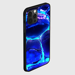 Чехол для iPhone 12 Pro Объемные плиты в неоновом свечение, цвет: 3D-черный — фото 2