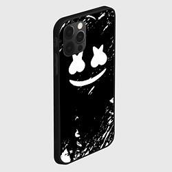 Чехол для iPhone 12 Pro Marshmello брызги красок, цвет: 3D-черный — фото 2