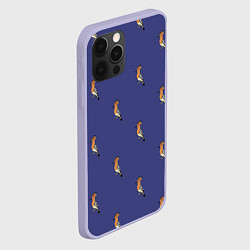 Чехол для iPhone 12 Pro Клевая птица удод на фиолетовом фоне, цвет: 3D-светло-сиреневый — фото 2