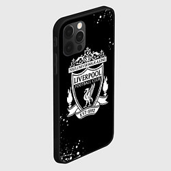 Чехол для iPhone 12 Pro Liverpool белые краски текстура, цвет: 3D-черный — фото 2