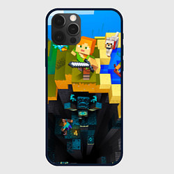 Чехол для iPhone 12 Pro Майнкрафт - раскопки, цвет: 3D-черный