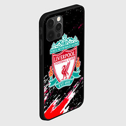 Чехол для iPhone 12 Pro Liverpool краски штрихи, цвет: 3D-черный — фото 2
