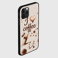 Чехол для iPhone 12 Pro Пятна кофе часть дизайна - можно проливать, цвет: 3D-черный — фото 2