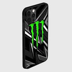 Чехол для iPhone 12 Pro Monster energy - монохромный, цвет: 3D-черный — фото 2