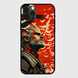 Чехол для iPhone 12 Pro Ведьмак и птицы, цвет: 3D-черный