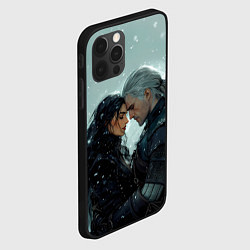 Чехол для iPhone 12 Pro Йеннифэр и Геральт в обнимку, цвет: 3D-черный — фото 2