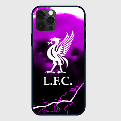 Чехол для iPhone 12 Pro Liverpool неоновый шторм, цвет: 3D-черный