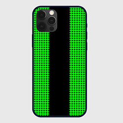 Чехол для iPhone 12 Pro Color background black green, цвет: 3D-черный