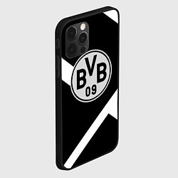 Чехол для iPhone 12 Pro Borussia black geometry, цвет: 3D-черный — фото 2