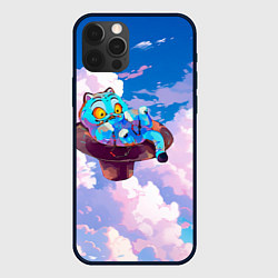 Чехол для iPhone 12 Pro Tiger Derpy in the clouds, цвет: 3D-черный