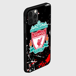 Чехол для iPhone 12 Pro Liverpool штрихи красок, цвет: 3D-черный — фото 2