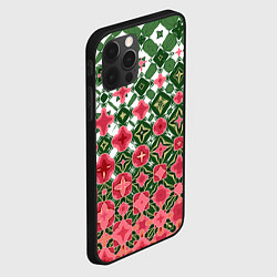 Чехол для iPhone 12 Pro Розово-зеленая метаморфоза, цвет: 3D-черный — фото 2