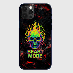Чехол для iPhone 12 Pro Beast mode череп, цвет: 3D-черный