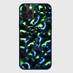 Чехол для iPhone 12 Pro Абстракция капли воды, цвет: 3D-черный