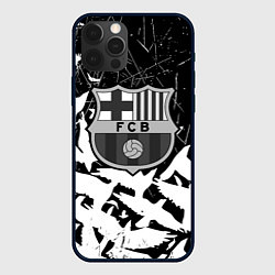 Чехол для iPhone 12 Pro Barcelona черно белые птицы, цвет: 3D-черный