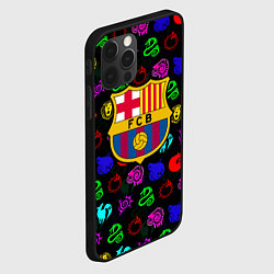 Чехол для iPhone 12 Pro Barcelona neon games logo, цвет: 3D-черный — фото 2