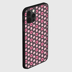 Чехол для iPhone 12 Pro Абстрактная розовая текстура, цвет: 3D-черный — фото 2
