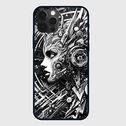 Чехол для iPhone 12 Pro Cyber girl - ai art fantasy graffiti, цвет: 3D-черный