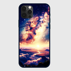 Чехол для iPhone 12 Pro Фантастический рассвет, цвет: 3D-черный