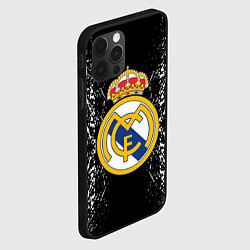 Чехол для iPhone 12 Pro Реал Мадрид текстура краски, цвет: 3D-черный — фото 2