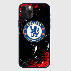 Чехол для iPhone 12 Pro Chelsea брызги красок текстура, цвет: 3D-черный