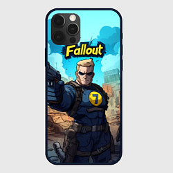Чехол для iPhone 12 Pro Fallout смотритель с пистолетом, цвет: 3D-черный