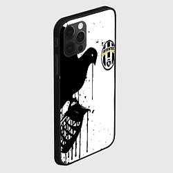 Чехол для iPhone 12 Pro Ювентус черная птица краски, цвет: 3D-черный — фото 2