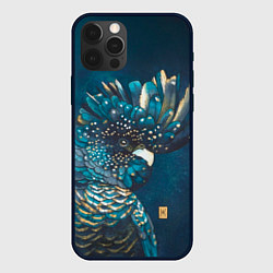 Чехол для iPhone 12 Pro Акварельный попугай, цвет: 3D-черный