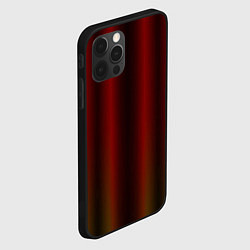 Чехол для iPhone 12 Pro Neon red orange lines, цвет: 3D-черный — фото 2
