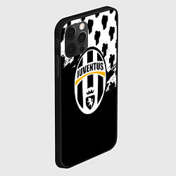 Чехол для iPhone 12 Pro Juventus logo краски, цвет: 3D-черный — фото 2