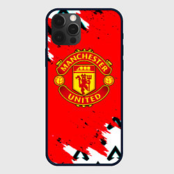 Чехол iPhone 12 Pro Манчестер Юнайтед символы краски