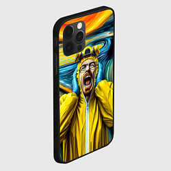 Чехол для iPhone 12 Pro Хайзенберг кричит на картине Мунка - мем, цвет: 3D-черный — фото 2