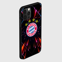 Чехол для iPhone 12 Pro Бавария Мюнхен неоновая абстракция, цвет: 3D-черный — фото 2