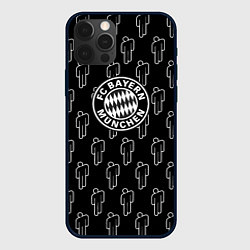 Чехол для iPhone 12 Pro Бавария Мюнхен люди паттерн, цвет: 3D-черный