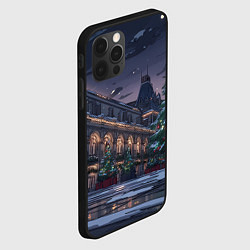 Чехол для iPhone 12 Pro Новогодняя Московская ночь, цвет: 3D-черный — фото 2