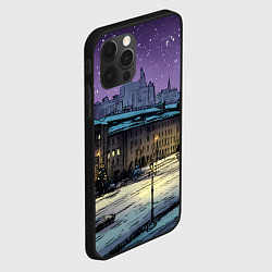 Чехол для iPhone 12 Pro Ночь в новогодней Москве, цвет: 3D-черный — фото 2