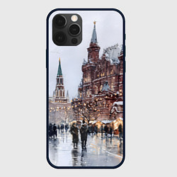 Чехол для iPhone 12 Pro Московский новогодний день, цвет: 3D-черный