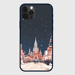 Чехол для iPhone 12 Pro Праздничная ночь в Москве, цвет: 3D-черный