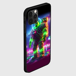 Чехол для iPhone 12 Pro Космонавт Шрук в неоновом скафандре на загадочной, цвет: 3D-черный — фото 2